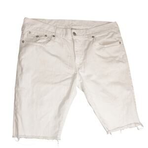 True Religion White Denim Cutoff Shorts Men’s 40 – Made in USA